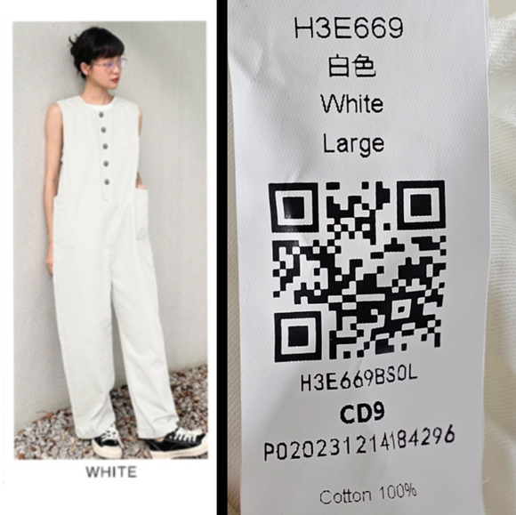 Cicy Bell Casual Cargo Jumpsuit Loose Utility Sleeveless Romper Sz L - Picture 3 of 11